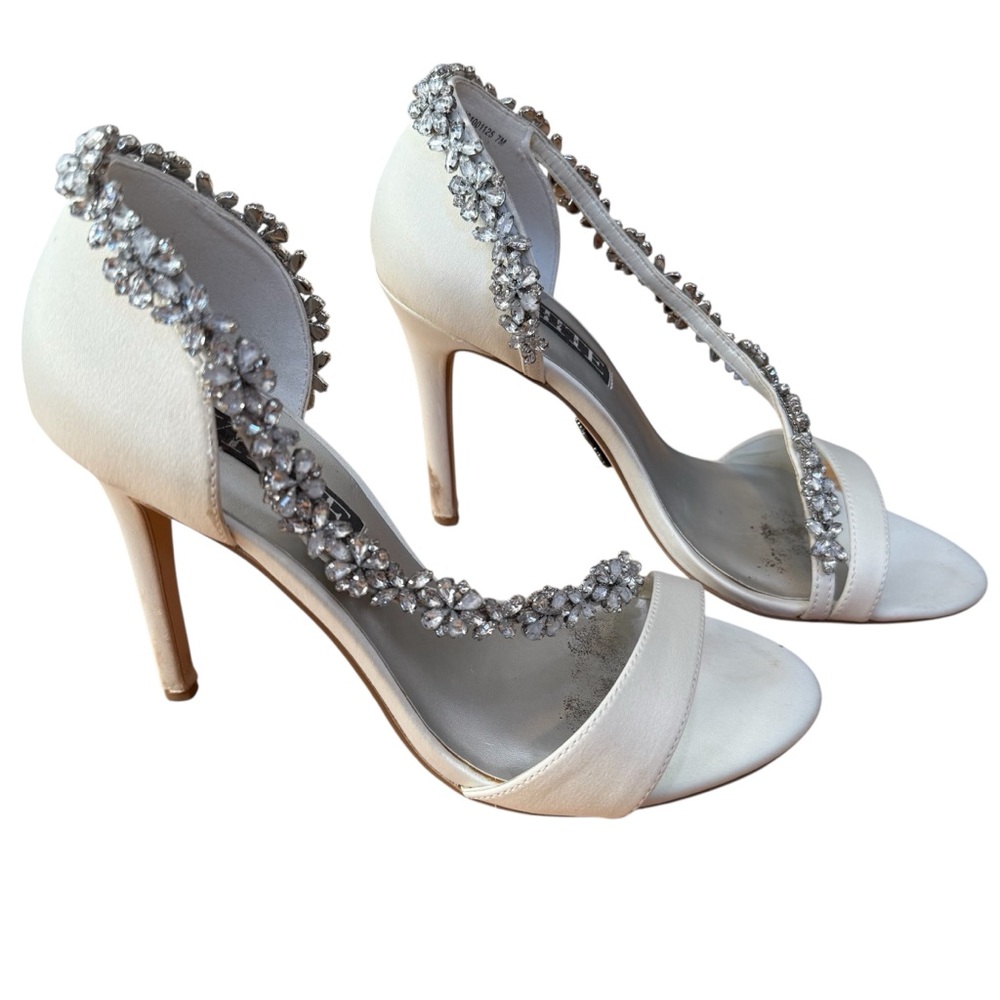 White by Vera Wang Ivory Embellished Heels, Women’s 7 - Picture 4 of 10